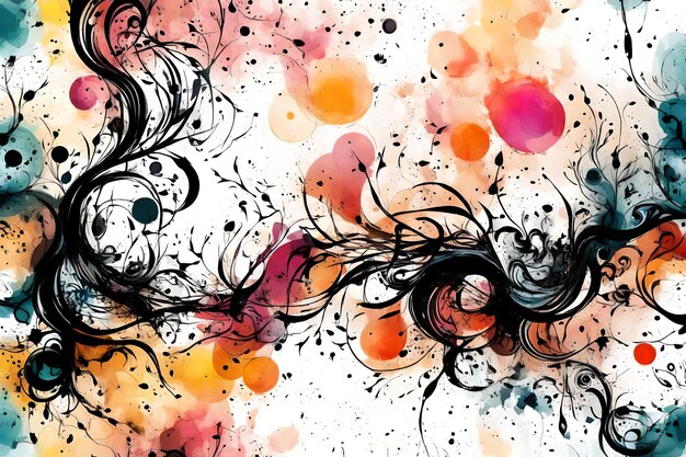 Photo abstract background with ink