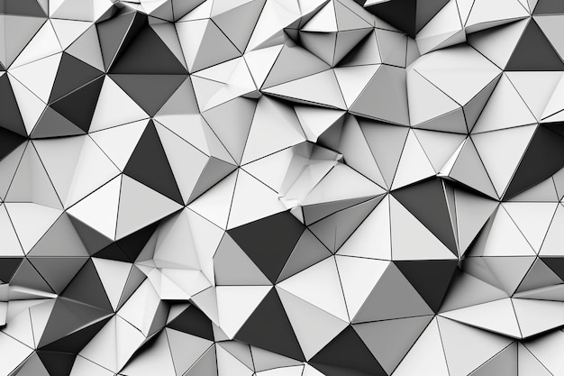 Abstract background with a low poly monochrome design