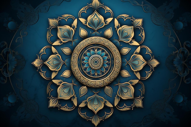 Abstract background with a luxury gold mandala design