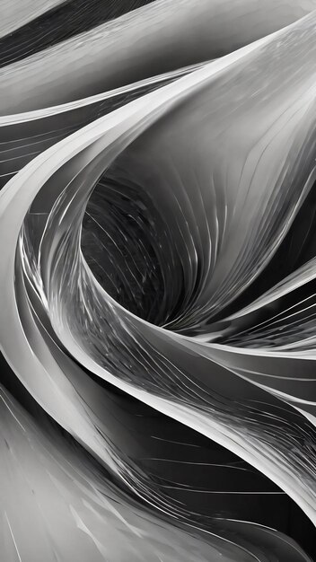 Abstract background with monochrome wave lines on white background modern technology background