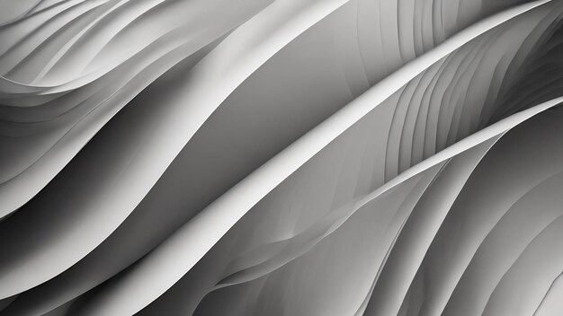 Abstract background with monochrome wave lines on white background modern technology background