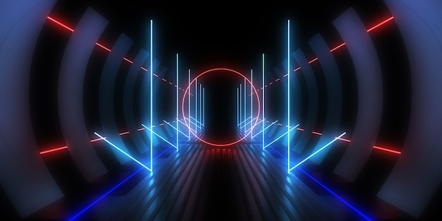 abstract background with neon lights