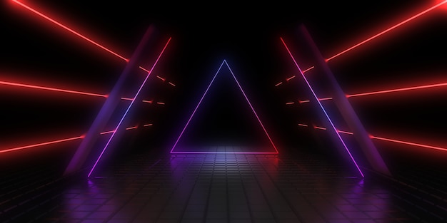 abstract background with neon lights