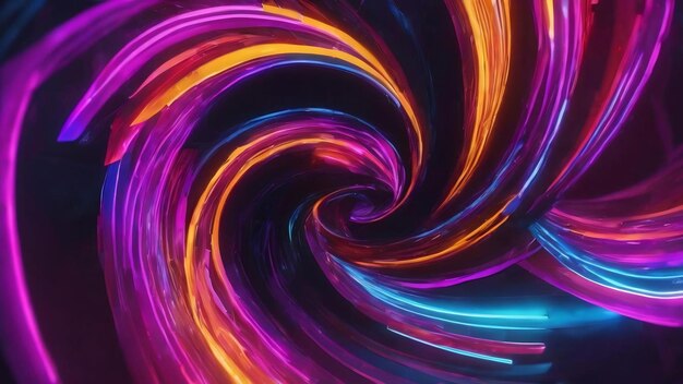 Abstract background with neon lights