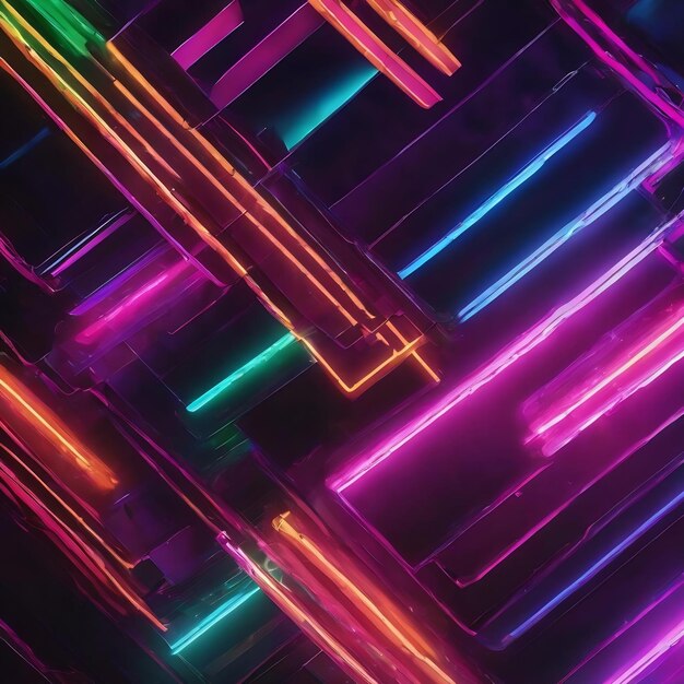 Abstract background with neon lights