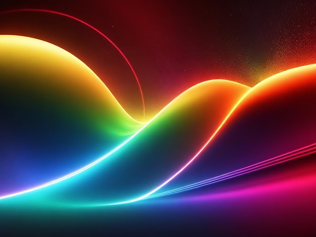 Abstract background with neon lines