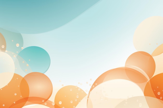 an abstract background with orange and blue circles