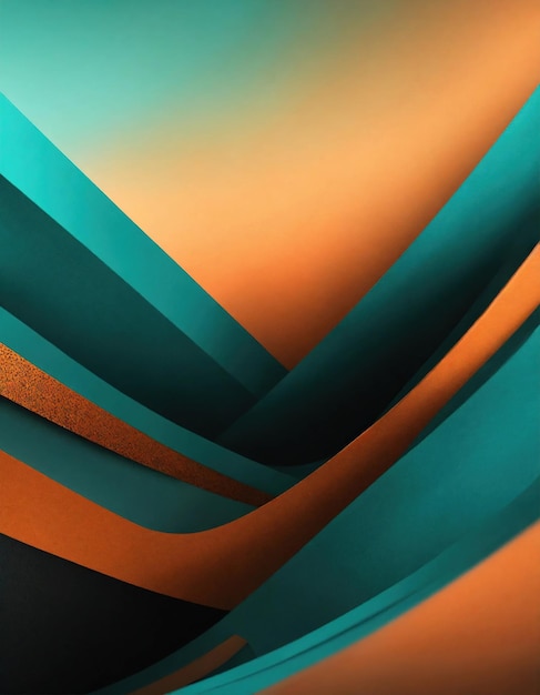 抽象的な背景 オレンジ色と青い波
