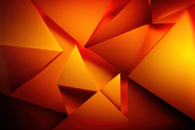 Abstract background with orange color triangles and lines