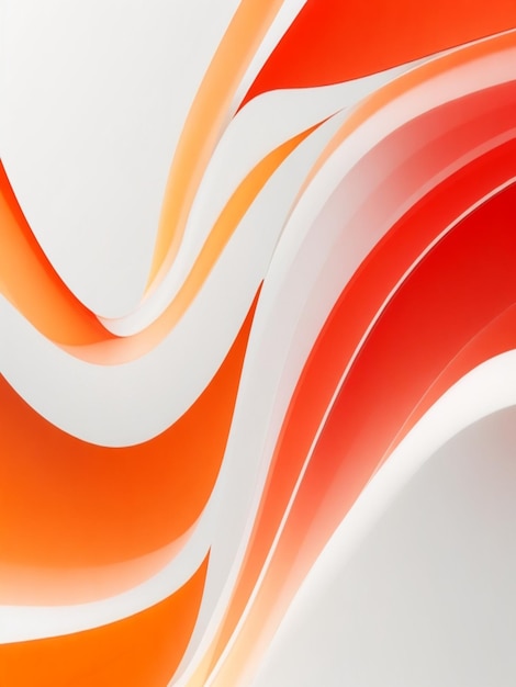 オレンジ色と白い波状の線を持つ抽象的な背景
