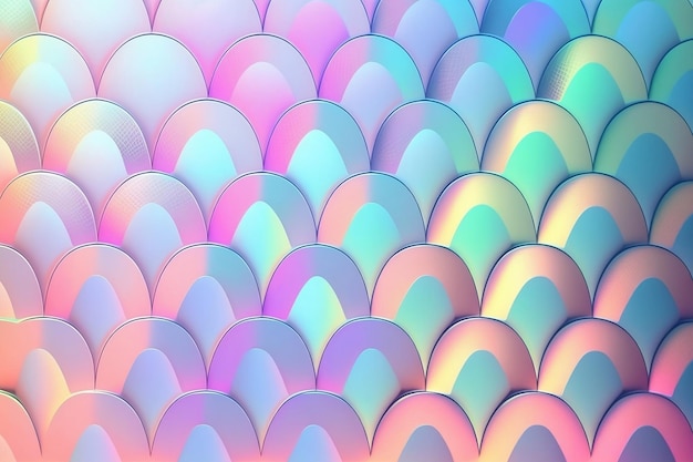 Abstract background with pastel holographic scales Generative AI
