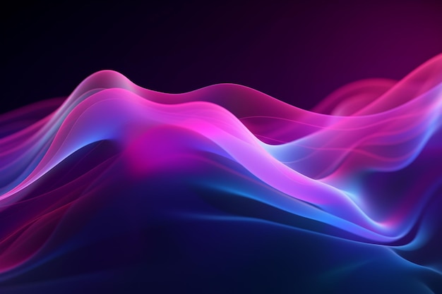 Abstract background with a pink and blue wave generative ai