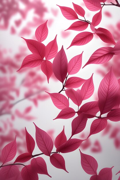 Photo abstract background with pink leaves vector illustration for your design eps 10