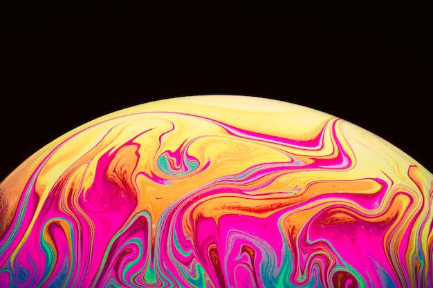 Photo abstract background with pink and yellow sphere