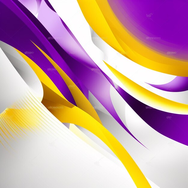 Abstract background with a purple and yellow wave generative ai