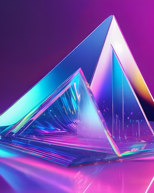 Abstract background with pyramids 3d rendering 3d illustration