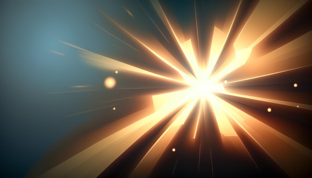Abstract background with rays of light generative AI