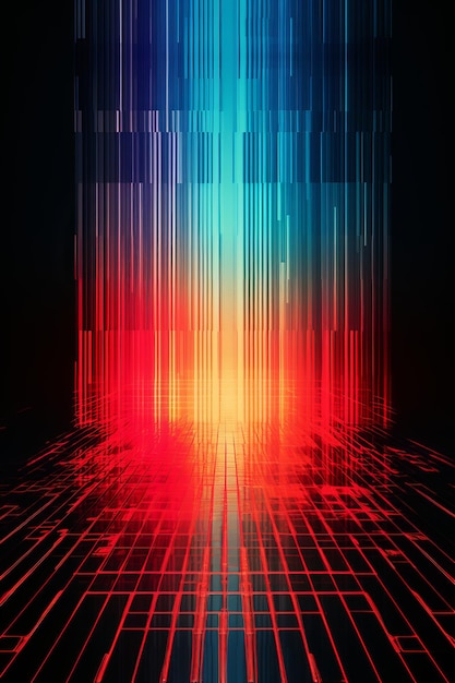 abstract background with red blue and orange lines