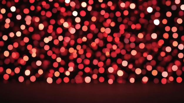 Abstract background with red bokeh on a black background