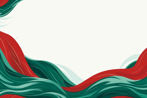 An abstract background with red and green waves
