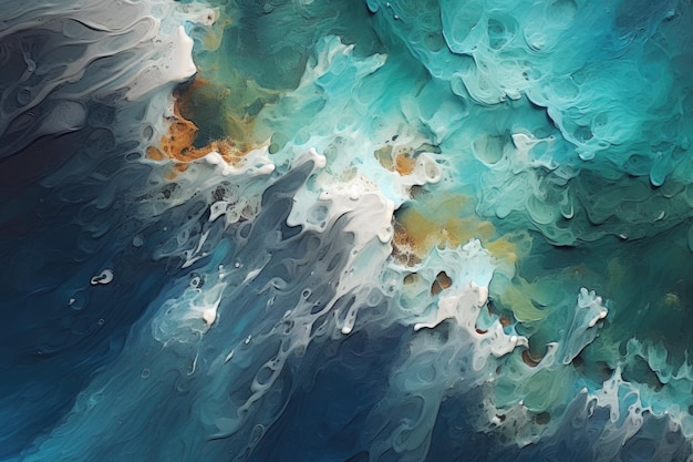 abstract background with sea water vibrant wallpaper style painting