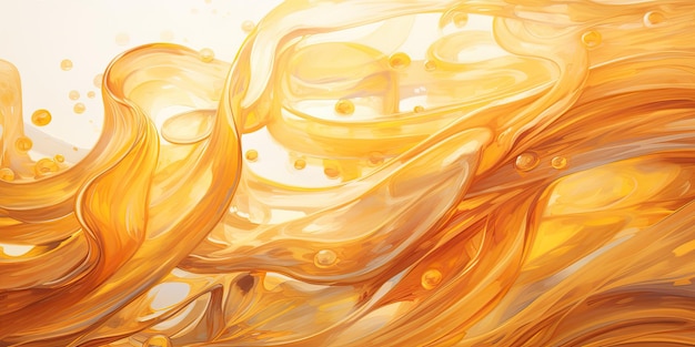 Abstract background with shiny flowing honey and caramel