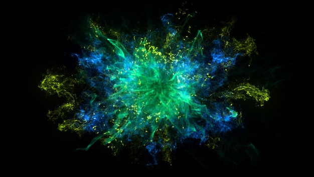 Abstract background with Shockwave explosion on black backdrop