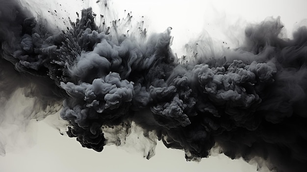 abstract background with smoke and black paint splashes