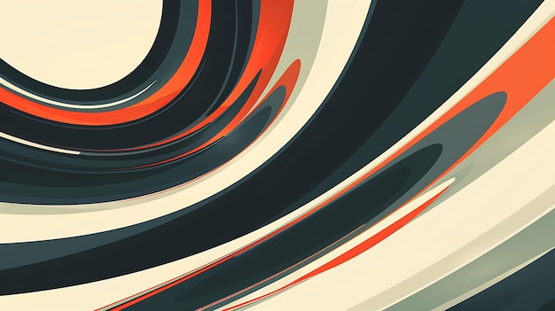 Foto abstract background with smooth and curved shapes in orange and blue colors