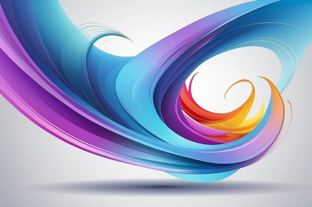 Abstract background with smooth flowing curves