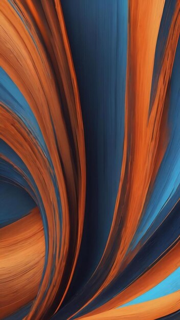 Abstract background with smooth lines in blue and orange colors abstract background