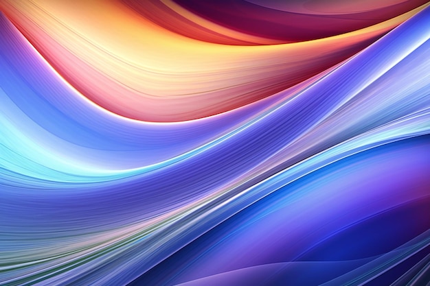Abstract background with smooth lines in blue orange and purple colors