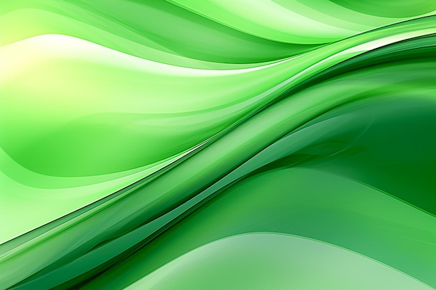 Abstract background with smooth lines in green colors