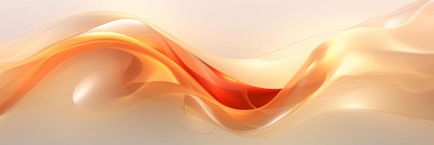 abstract background with smooth lines in orange and white colors 3d render