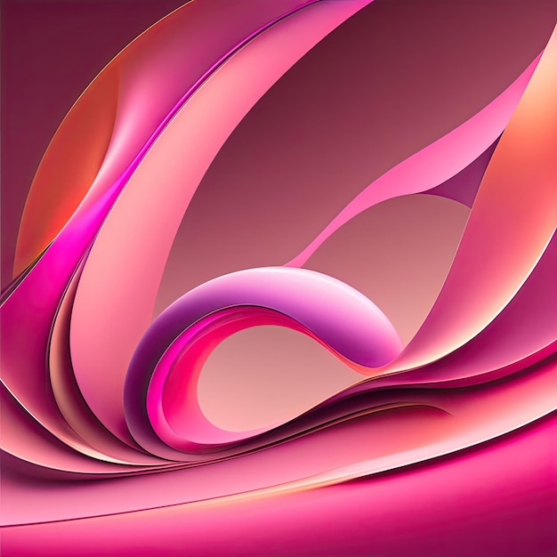 Abstract Background with Smooth Pink Wave