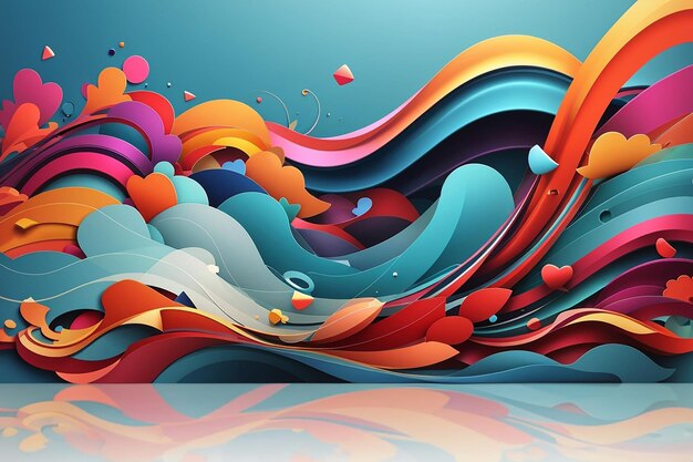 Abstract background with smooth shapes