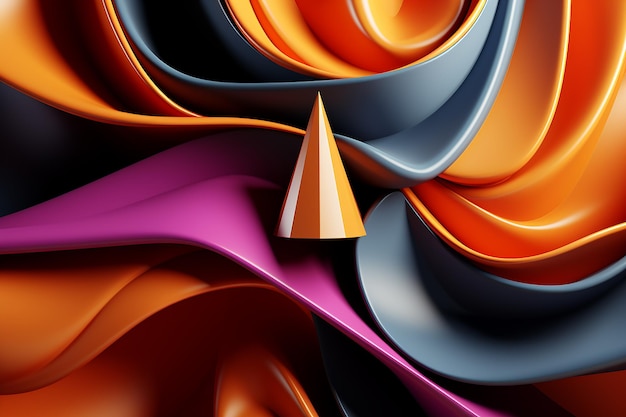 Abstract Background with Smooth Shapes