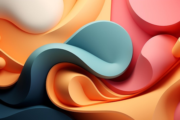 Abstract Background with Smooth Shapes