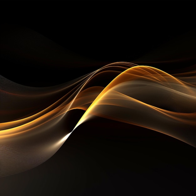 Abstract background with a smooth wave of light in the middle generative ai