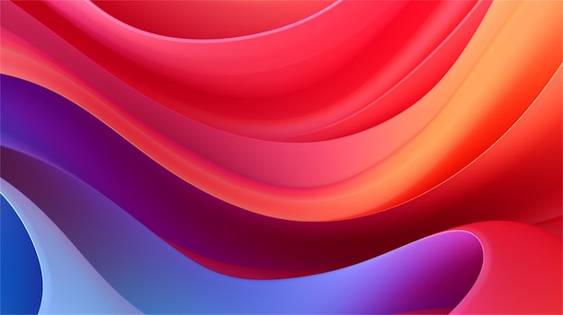 abstract background with smooth wavy lines in blue and orange colors