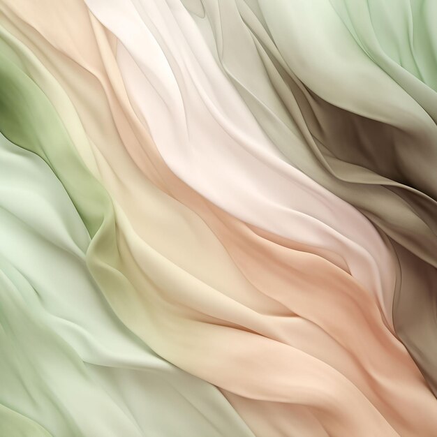 Abstract background with smooth wavy silk or satin luxury cloth