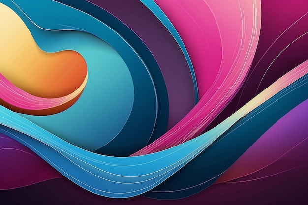 Abstract background with soft curves blend with line and overlaped