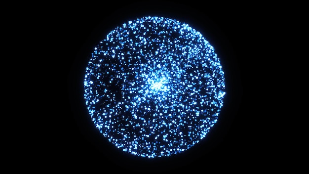球粒子デジタル 3 d レンダリング背景と抽象的な背景