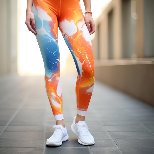 Abstract background with sport pattern for leggings