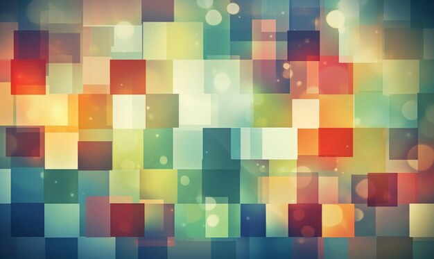 Abstract background with squares and dots in a multicolored pattern generative ai