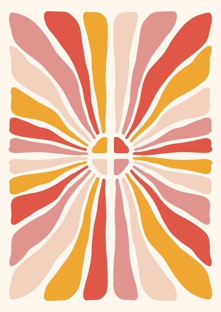 abstract background with a sunburst pattern in pastel colors vector illustration