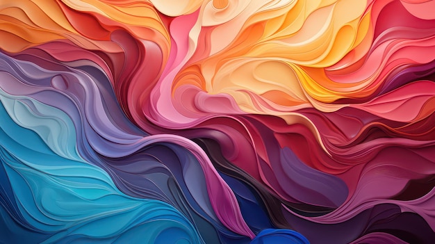 Abstract Background with Swirling Lines and Vibrant Colors