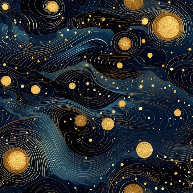 Фото Абстрактный фон со звездами и ночным небом.