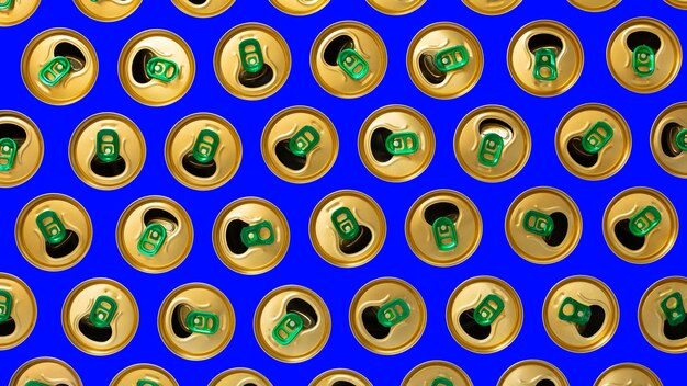 Abstract background with tin cans of summer drinks