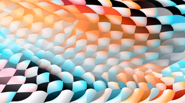 Abstract background with a variety of colored shapes generative ai